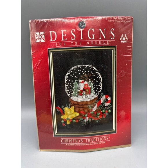 Designs For The Needle Christmas Traditions Snow Globe Cross Stitch Kit - Picture 1 of 2